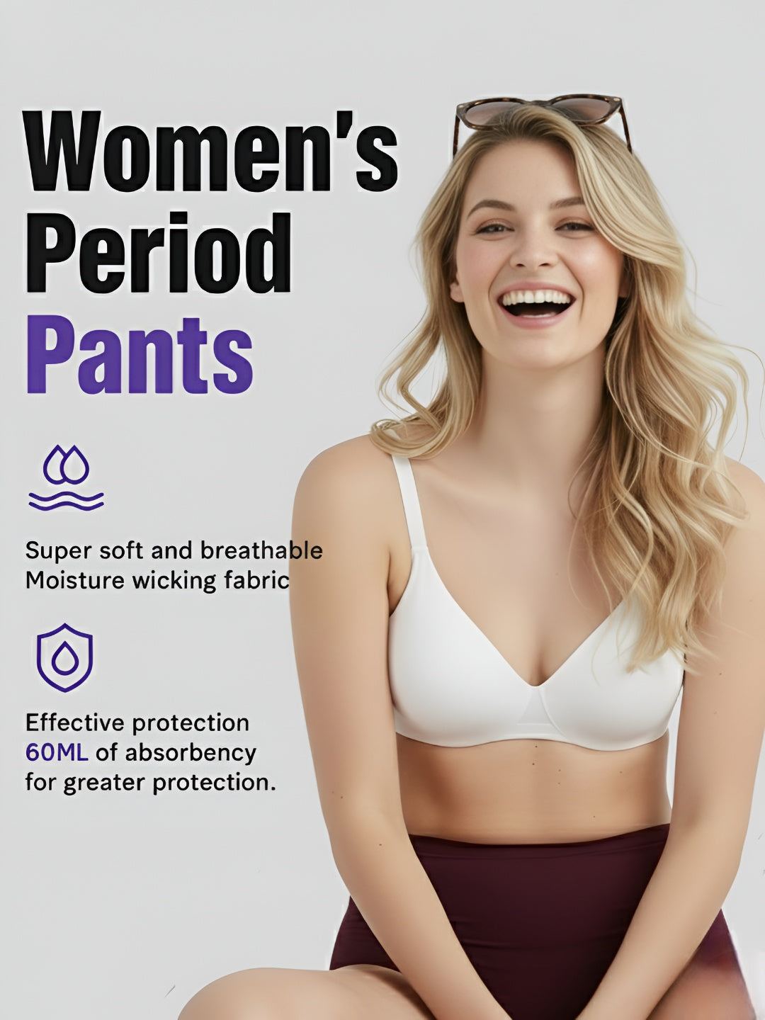 Women's Period Panty | Leakproof Menstrual Underwear (Maroon)